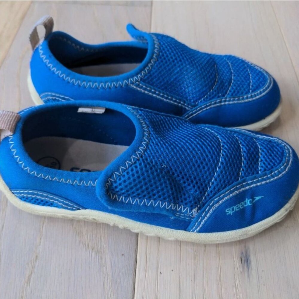 SPEEDO Blue Water Shoes Toddler Boys Kids Blue Swim Pool Ocean Size 9 - 10